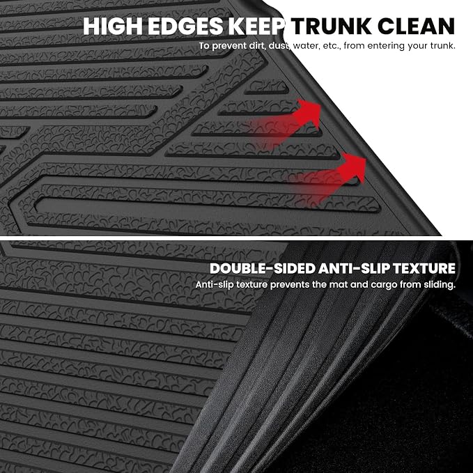 LASFIT Cargo Mat for Jeep Grand Cherokee 2011-2021 Accessories Rear Backrest Mat Trunk Seatback All Weather TPE Custom Fit Cargo Liners Black