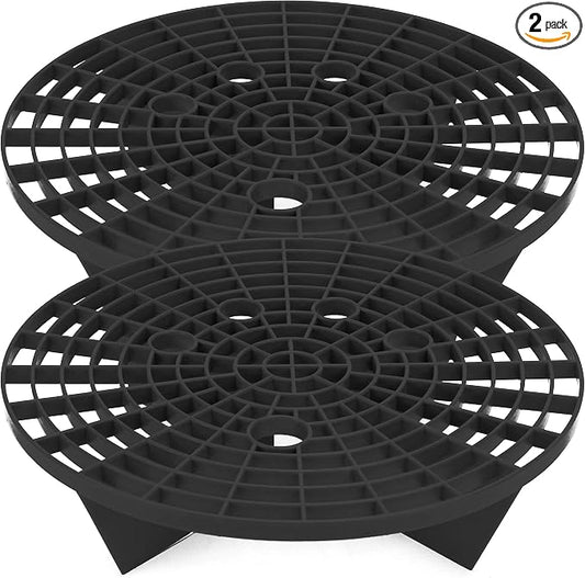 VIKING Automotive Bucket Insert Grit Traps for Car Wash and Detail Kits, Helps Remove Dirt and Debris from Microfiber, Mitts, Cloths, and Sponges, 2 Pack, Black