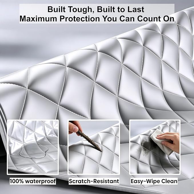 Padded Half Car Cover Hail Protector Universal Hatchback Sedan SUV | Heavy Duty Vechile Shield with Cotton Padding All-Season Protection Against UV, Heat, Hail, Snow, Ice & Dust Outdoor Parking