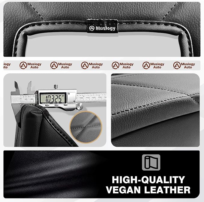 Muslogy Center Console Armrest Cover Fit for Toyota Tundra 2014-2021 Accessories, Comfort Armrest Pad Console Lid Cushion Vegan Leather 1-Inch Extra Thick(Bucket Seat ONLY)
