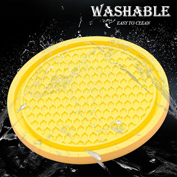 4PCS Car Cup Holder Coaster, Universal Auto Non-Slip Cup Holder Coaster, 2.75In Universal Non-Slip Recessed Car Interior Accessories (Yellow)