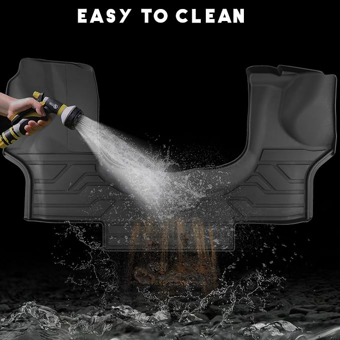 KARPAL Floor Mats for 2015-2025 2026 Chevrolet Express Van & GMC Savana Van 1500/2500/3500 Front Row, All-Weather TPE Custom Fit Floor Liners Car Accessories