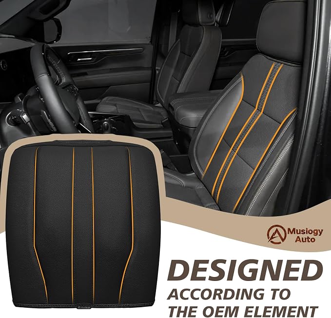 Muslogy Center Console Armrest Cover Fit for Chevy Silverado GMC Sierra 2019-2026, GMC Yukon & Chevy Tahoe & Suburban 2021-2026 Accessories, Armrest Pad Console Lid Cushion Vegan Leather 1-Inch Thick