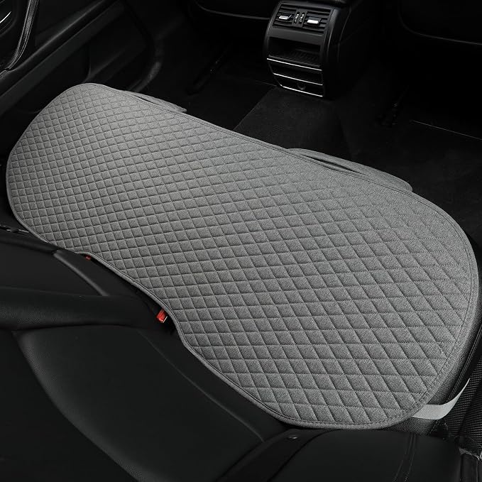 West Llama Linen Car Seat Covers,Bottom Seat Covers for Cars Include 1 Rear Bench Cover Universal Fits 90% Vehicles,SUVs,Cars,Sedans,Gray