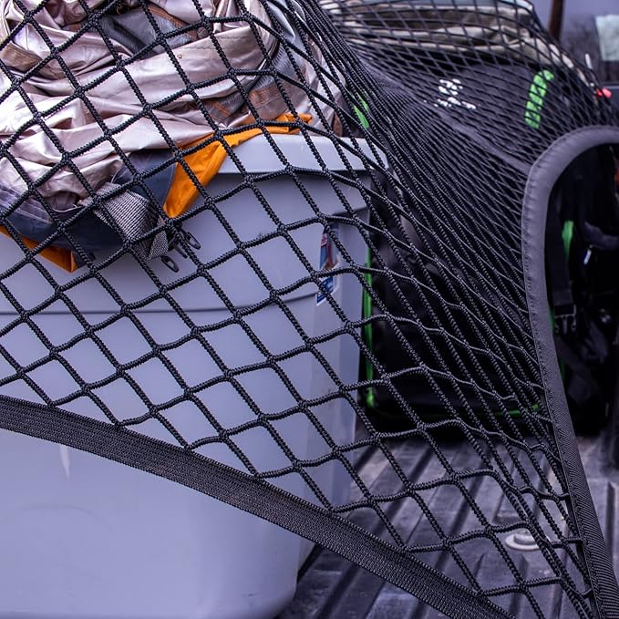 Highly Elastic Cargo Net, Simple Truck Bed Cargo Mesh Organizer, Suitable for 5ft - 6ft Standard Bed Trucks, 4'x4' Stretches to 7'x7' (Single Layer)