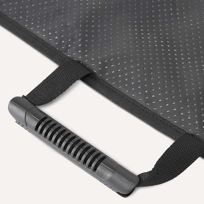 Amazon Basics Dog Car Seat Cover for Pets, 100% Water Repellent, 600D Heavy Duty, Black, Universal Fit with Non-Slip Backing
