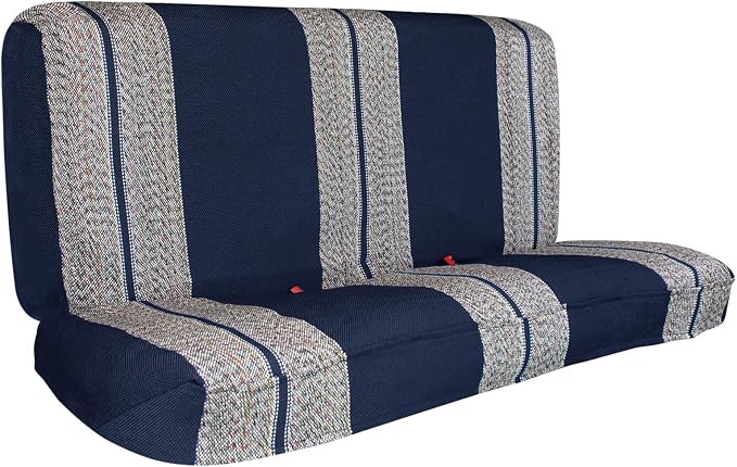 Leader Accessories Saddle Blanket Full Size Truck Bench Seat Cover, Blue | Solid Bench Seat Cover for Pickup SUVs, Heavy-Duty Woven Fabric Protect Dirt, Stains, Universal Fits Ford, Chevrolet, Dodge