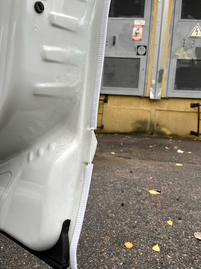 32Ft Car Door Edge Guards White, Universal Rubber U Shape Automotive Door Entry Guard, Edge Trim Fits for Sedans, Trucks, SUV, ATV, Boats
