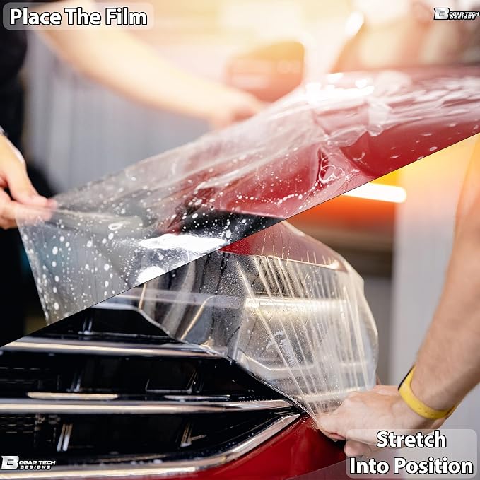 BOGAR TECH DESIGNS - ShieldMe Gloss Finish Paint Protection Film PPF Self Healing 7 Mil TPH Roll, Automotive Protection Clear Bra Sheet