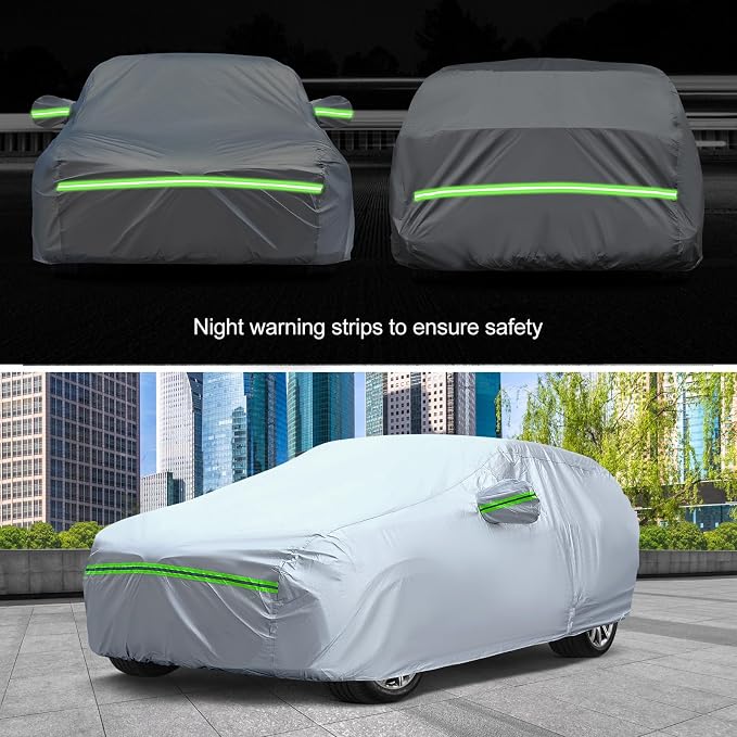 Full Car Cover Is All-weather Waterproof 6-layer, Universal In All Seasons, Snow Prevention, Rainproof, Acid Rainproof, Sunscreen, Ultraviolet-proof, Universally Applicable To Sedan (178"-189")