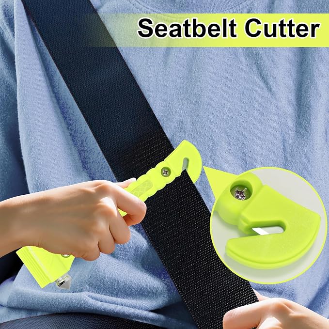 Car Window Breaker Tool, 2-in-1 Emergency Escape Tool with Window Breaker and Seat Belt Cutter