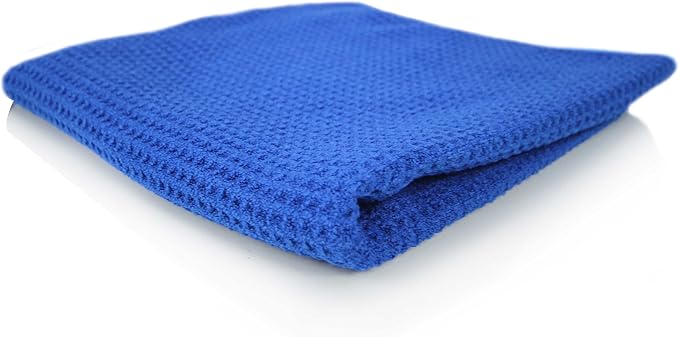 Chemical Guys Waffle Weave Glass Towel, Microfiber Towel, Blue 24 x 16 | For streak-free cleaning on cars, home glass, windows and mirrors, 7x absorbent streak-free glass cloth