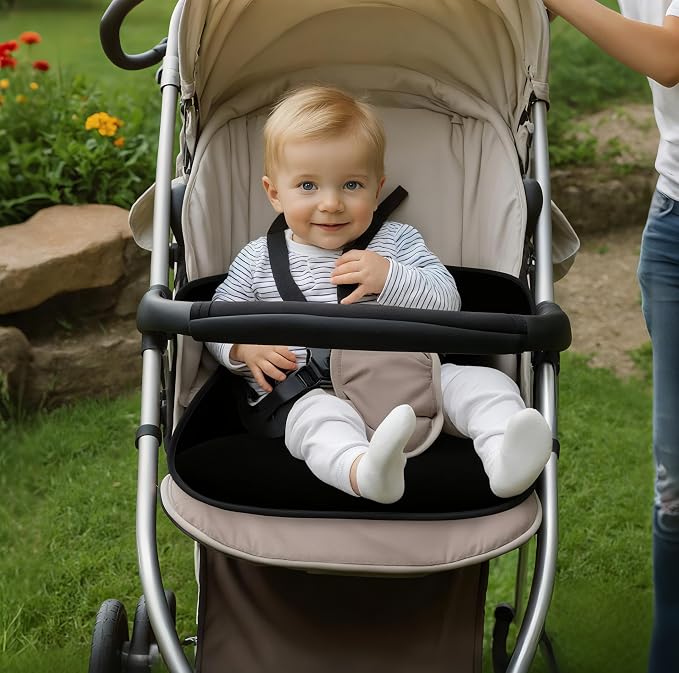 INFANZIA Dry Seat, Car Seat Protector Waterproof Carseat Liner Potty Training Toddlers, Baby and Infants, Piddle Pad for Carseats Strollers (Black and Gray, 2-Pack)
