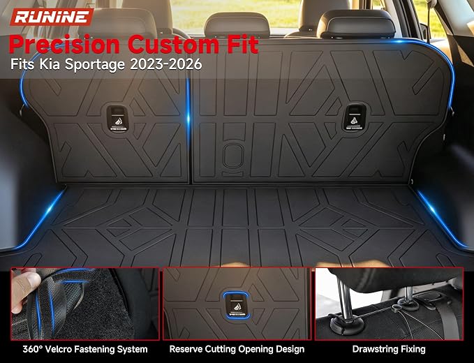 Floor Mats for Kia Sportage 2023-2026 (Not for Hybrid), All Weather Protection Custom Floor Mats Trunk Cargo and Car Windshield Cover Set for Kia Sportage Accessories,Car Floor Liners Set