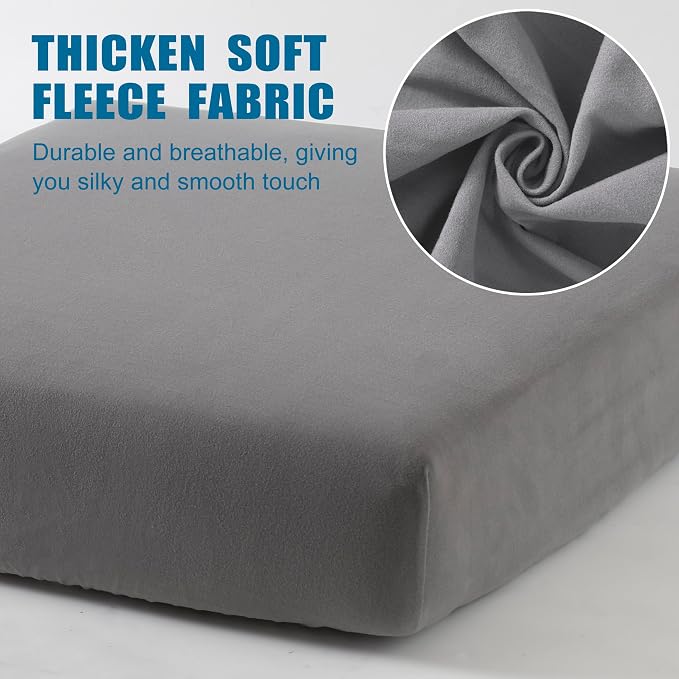 100% Waterproof Couch Cushion Covers, Stretch Sofa Seat Covers, Reversible Sofa Protector for Pets, Washable (Loveseat Cushion, Light Grey)
