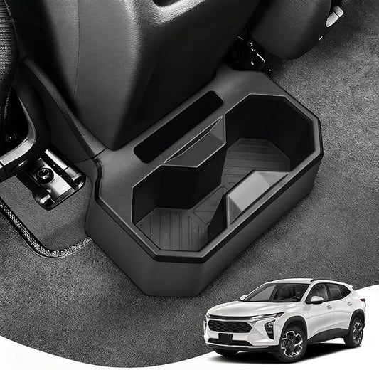 Karltys Car Backseat Cup Holder, Fixable Rear Cup Holder Organizer Tray with Tools, Interior Accessories Floor Back Seat Cup Holder for Chevy Chevrolet Trax 2024 2025 2026