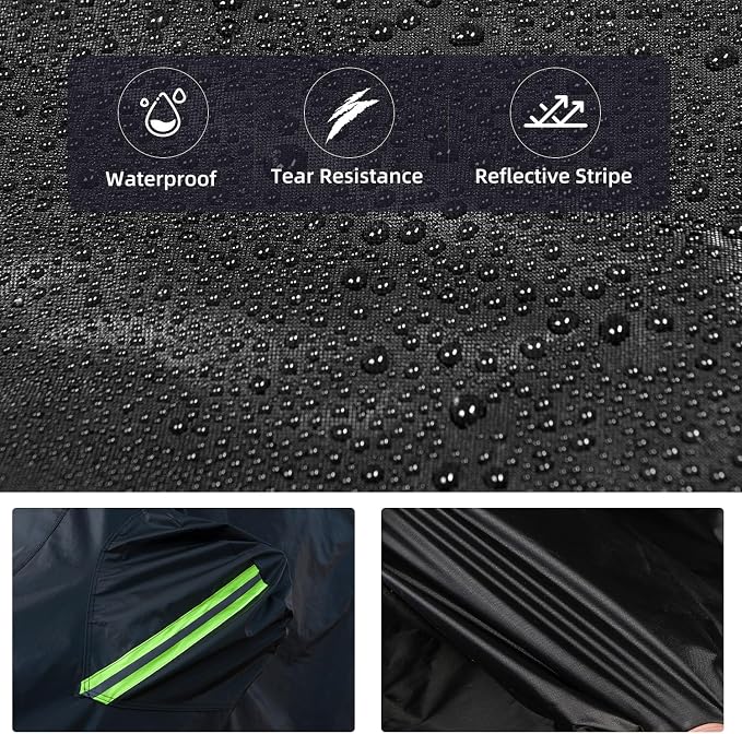 Car Cover Waterproof All Weather for Automobiles, Outdoor Full Exterior Covers for Sedan Black(Suggest Car Length from 194"-208")