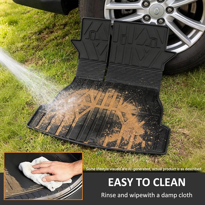 Cargo Mat for with Backrest Mat Replacement for ToyotaRAV4 2013-2018 (Include Hybrid) All Weather TPE CargoLiner Trunk Mat with Seat Back Mat Accessories