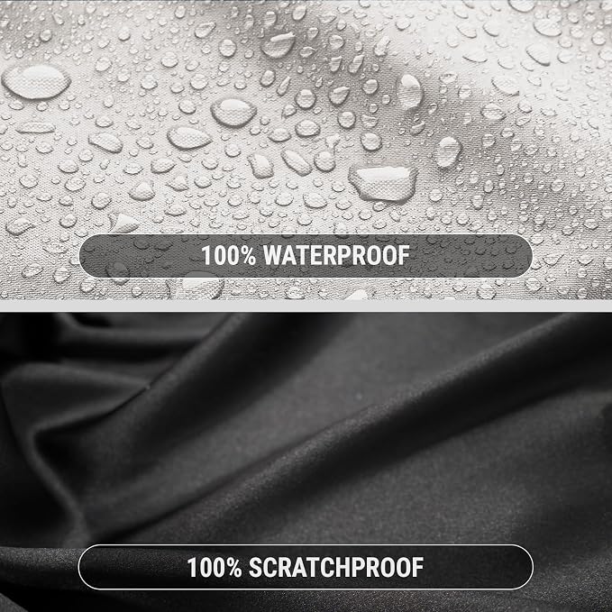 iCarCover Fits [1976-1994 Alfa Romeo Spider] Premium Custom Car Cover Waterproof All Weather Resistant Outdoor Indoor Sun Snow Storm UV Protection Padded Cover with Straps - Light Gray/Black