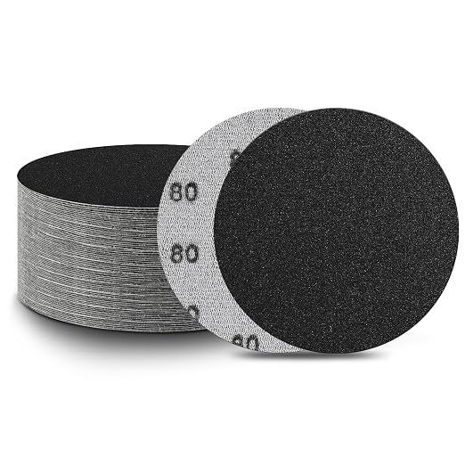 100 PCS 80 Grit 3 Inch Wet Dry Hook and Loop Sanding Discs, Silicon Carbide Round Sandpaper for Drill Polishing Kit, Sanding Sheets Assortment for Wood Metal or Auto
