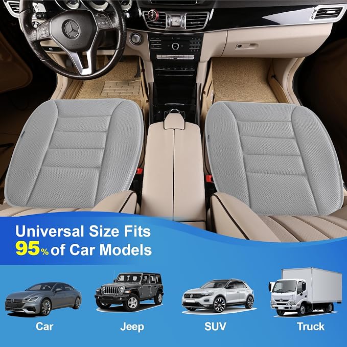 Lofty Aim Car Seat Cushion for Driving, Memory Foam Driver Seat Cushion | Car Seat Cushion for Long Driving, Automotive Seat Cushion for Pain Relief, Car Seat Pillow Fits Vehicles, Office, 4D Gray
