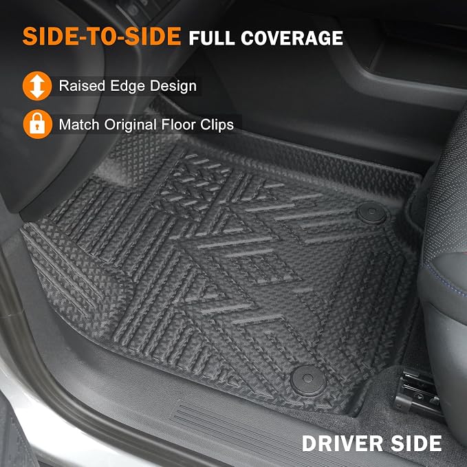 KUST Floor Mats for Chevy/Chevrolet Equinox EV 2024-2025 2026 (Not for Gas), All Weather Floor Liners Front Rear 2 Rows Car Mats for Equinox Accessories TPE Rubber High Edge