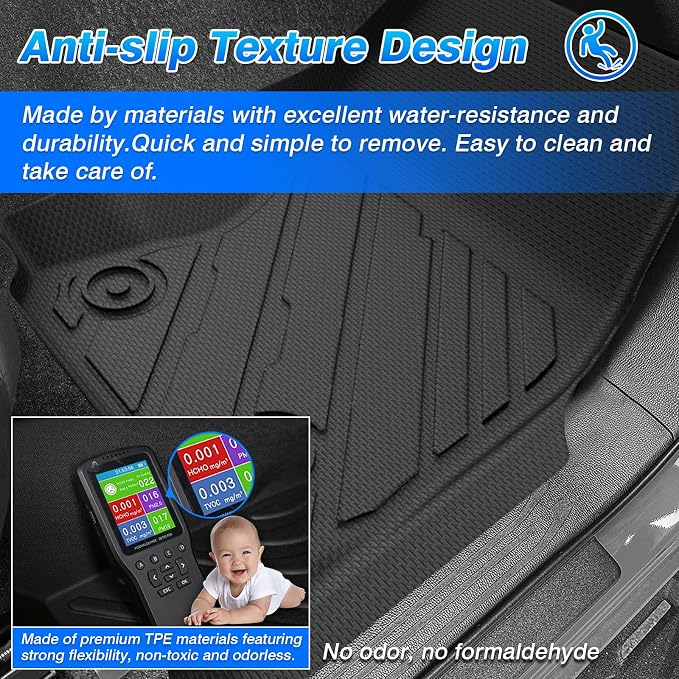 Floor Mats for Toyota Tacoma 2024 2025 2026 Double Cab Auto Tran(Not fit Hybrid), All Weather Floor Mat for Tacoma Accessories, Heavy Duty Tacoma TRD/SR/SR5/limited Car Mats, Car Accessories