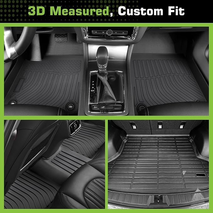 Floor Mats for Subaru Forester 2019-2024, Heavy Duty TPE Waterproof Non-Slip All Weather Protection Custom, Floor Mats & Cargo Liner