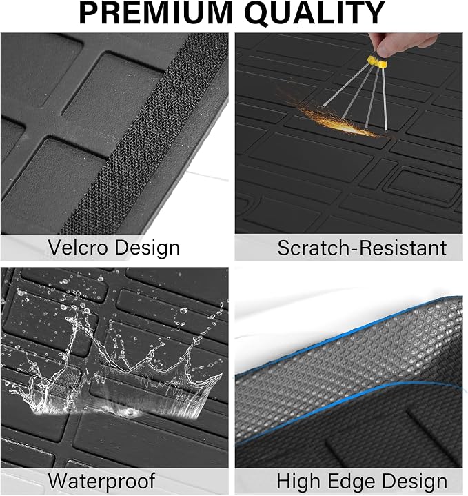 Floor Mats for 2022 2023 2024 2025 Nissan Pathfinder Cargo Mat Liner | All Weather TPE Protector Back Seat Cover 3rd Row for 2022-2025 Nissan Pathfinder Accessories