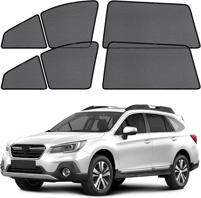 ZATOOTO Car Window Shades for Outback 2021-2024, Ventilation & Bug-Free | 99% UV Block, Heat Reduction, Camping Privacy, Strong Magnets, Baby Pet Protection, Road Trip Comfort, Easy Install