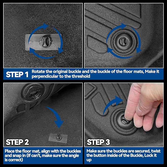Custom Fit Floor Mats for Toyota Camry 2002-2006 | All Weather TPE Floor Liners with Trunk Mat | Odorless Interior Accessories