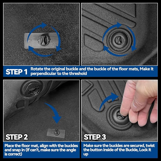 Custom Fit Floor Mats for 2022-2026 Toyota Corolla Cross Gas AWD | (Not for FWD/Hybrid) All Weather TPE Floor Liners & Trunk Mat & Backrest Protectors | Odorless Full Set Interior Accessories