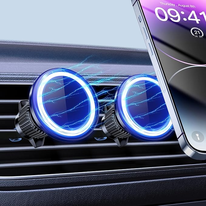 Magnetic Car Mount Charger 15W Magnetic Wireless Car Charger for iPhone 17 Accessories Magnetic Phone Holder for Car 3 in 1 Magnetic Car Mount for iPhone17Pro/16/15/14/13/12 Series Gifts for Men Women | N52 Strong Magnets, 360° Rotation, Dashboard & Ve...