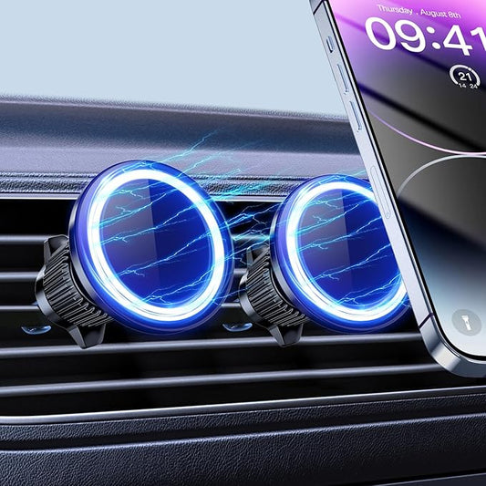 Magnetic Car Mount Charger 15W Magnetic Wireless Car Charger for iPhone 17 Accessories Magnetic Phone Holder for Car 3 in 1 Magnetic Car Mount for iPhone17Pro/16/15/14/13/12 Series Gifts for Men Women | N52 Strong Magnets, 360° Rotation, Dashboard & Ve...