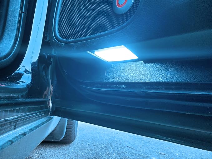 iJDMTOY Aqua Ice Blue 18-SMD Full LED Under Side Door Courtesy Lights, Footwell Lights, Compatible with Dodge Charger Challenger Dart Stratus Magnum Avenger, Chrysler 200 300 Sebring