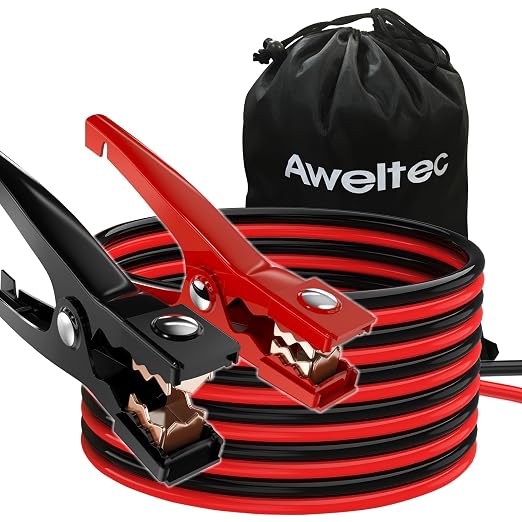 Jumper Cables for Car,8 Gauge 12 Feet Heavy Duty Booster Cable,Quick Connect Automotive Wires with Alligator Clamps,Carrying Bag for Cars Trucks