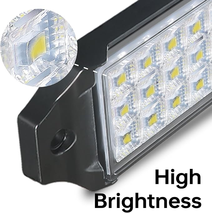 Flush Mount LED Pod Lights, 2PCS 40W Bumper Backup Reverse Spot Off-Road Driving Fog Work 6 Inch LED Light Bar for Truck ATV UTV Boat (White)