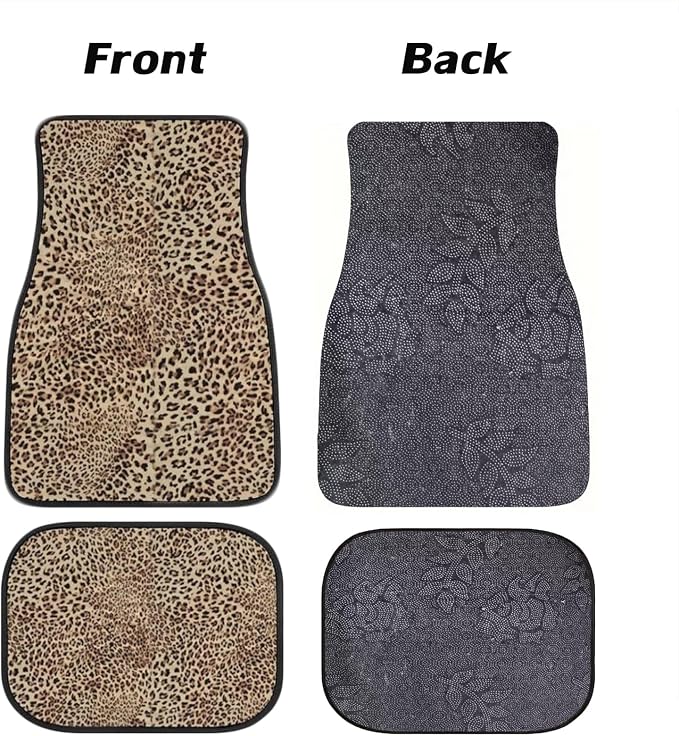 Car Floor Mats Non-Slip Automotive Floor Mats All-Weather Front Rear Car Floor Foot Mat Sets of 4 Pieces Foot Mats Rugs Carpet for Car Trucks SUV Sedans (NO.34)