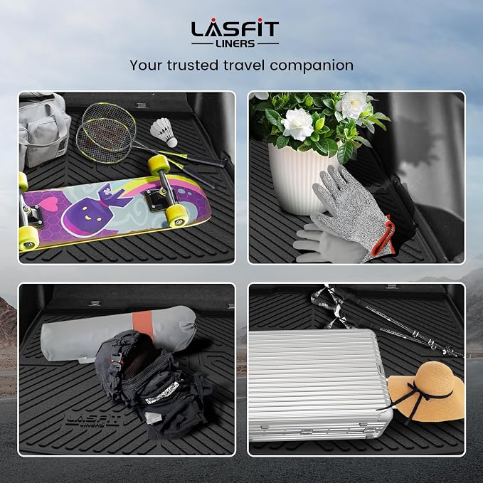 LASFIT Cargo Mat for Honda CR-V 2023-2026 Gasoline (Not for Hybrid), All Weather Custom Fit Waterproof Anti-Slip Odorless TPE Trunk Mat Trunk Liner Cargo Liner (Lower Position)
