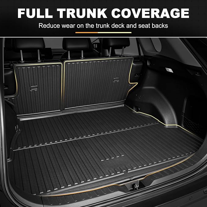 Floor Mats & Cargo Mat & Seat Back Mats for Toyota RAV4 2026, Not for PHEV | Trunk without Subwoofer. Door Sills Protector. Custom Fit. All-weather Protection. Waterproof. Easy to Clean. Heavy Duty