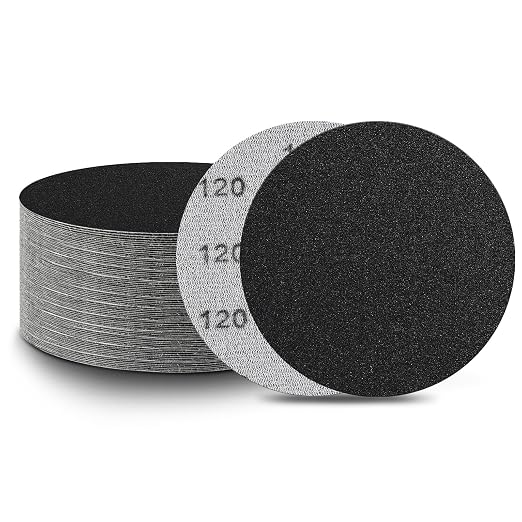 100 PCS 120 Grit 3 Inch Wet Dry Hook and Loop Sanding Discs, Silicon Carbide Round Sandpaper for Drill Polishing Kit, Sanding Sheets Assortment for Wood Metal or Auto