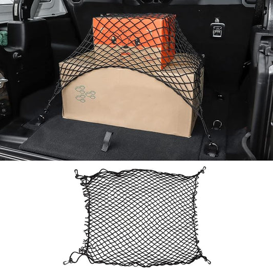 Voodonala 40 x 24 Universal Cargo Net Organizer, Elastic Mesh Trunk Storage Envelope for Pickup Truck Bed, SUV Rear Cargo Area Divider Compatible with Bronco Sport, Jeep, Dodge, Toyota