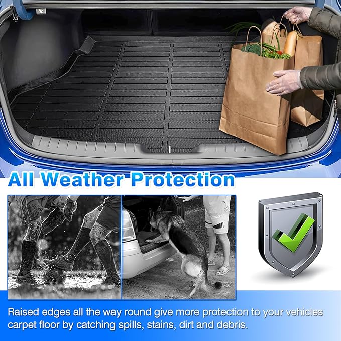 Cartist Floor Mats and Cargo Liner Fit for Elantra & Elantra N (Not for Hybrird) 2021-2025 2026 All Weather Floor Mat for Elantra Accessories Heavy Duty Carpet Protection