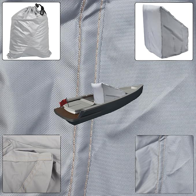 WFLNHB Boat Center Console Cover Heavy Duty 600D Replacement for Carolina Skiff Boston Whaler Bay Pro Wellcraft-Grey