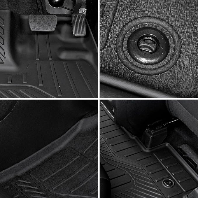 Floor Mats for Honda Pilot 2016-2022 8 Seats (No Elite Models), TPE All Weather Durable Floor Liners for Honda Pilot Accessories