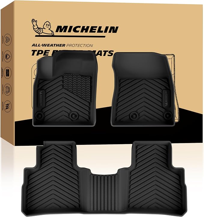 Michelin Vehicle Mats, All-Weather TPE Custom Fit Liner for 2021-2026 Nissan Rogue (3 Piece), Not for Sport/PHEV, Premier