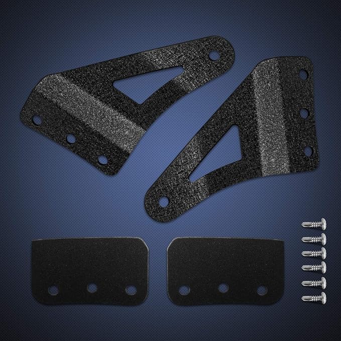 Nilight 90032B 2PCS 54” Curved LED Light Bar Bracket at Upper Windshield Roof Cab for 99-06 Chevy Silverado Suburban Avalanche Tahoe & GMC Yukon Sierra, 2 Years Warranty, Black