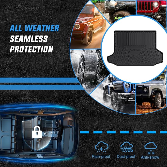 Nilight Cargo Mats for Chevy Equinox GMC Terrain 2018-2024 | for Equinox GMC TerrainAll 2018 2019 2020 2021 2022 2024 Weather Protection Heavy Duty Cargo Liners