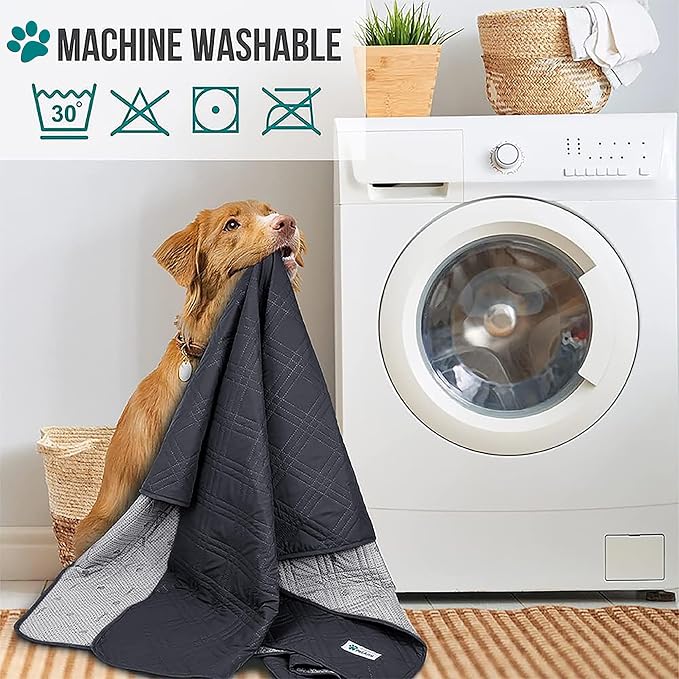 PetAmi Waterproof Couch Cover for Dogs, Non-Slip Leakproof Sofa Furniture Protector for Pet Cat, Machine Washable Bed Blanket for Car Seat, 30x70 Gray