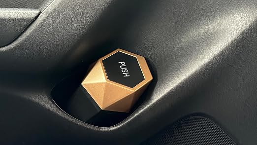 Ginsco 2 Pack Car Trash Can with Lid, Cup Holder Garbage Can for Car, Garbage Bin Cars Accessories for Interior, Leakproof Small Trash Bin, Mini Trash Can for Cars, Home, Bedroom, Office (Golden)